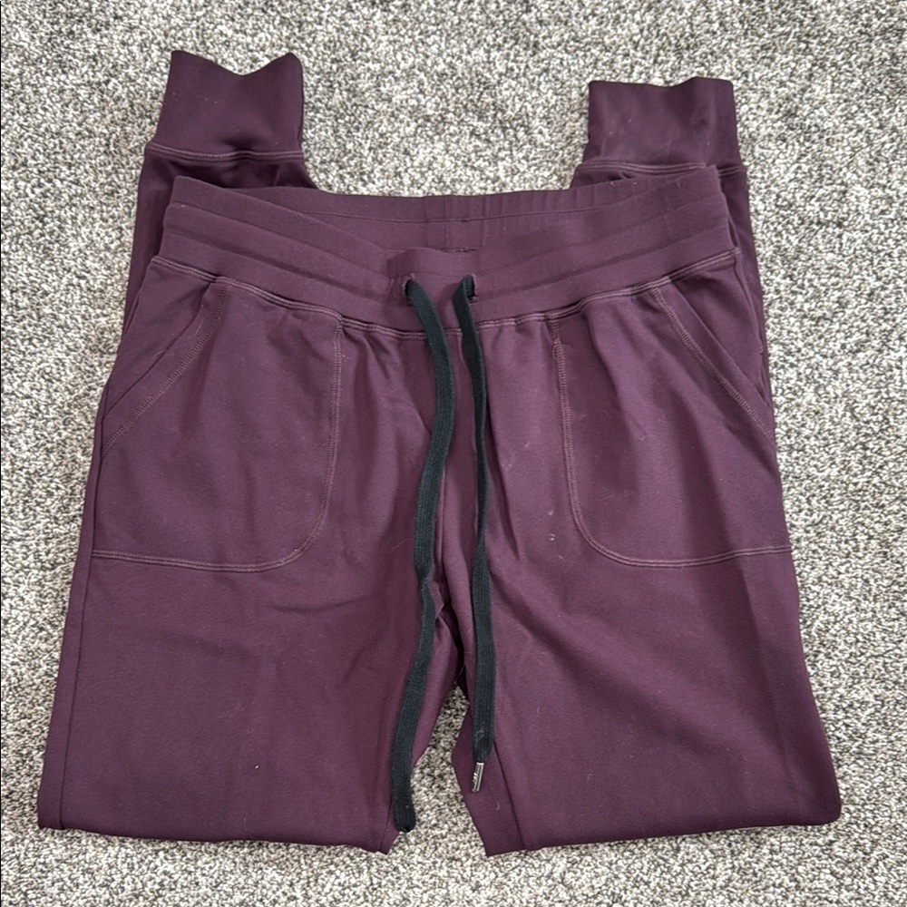 Zyia Plum Drawstring Jogger Pants ~ Women’s Size Small